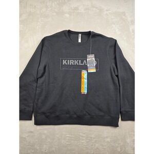 Kirkland Signature Crewneck Sweatshirt‎ Unisex 2XL Men 3XL Women Black Relaxed